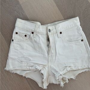 Women's White Denim Shorts